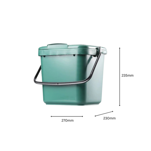 Small Green Kitchen Caddy - 7 Litre