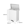 Aluminium Pedalbin 25 & 55 Litre Compartments