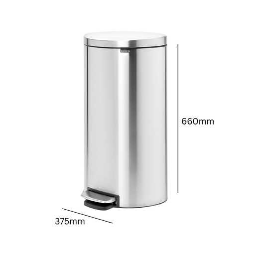 Brabantia FlatBack Pedal Bin - 30 & 40 Litre Available