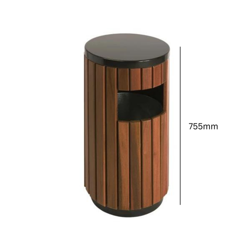 Circular Wood Effect with Front Aperture - 33 Litre