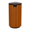 Wood Effect Outdoor Litter Bin - 90 Litre