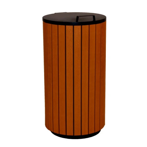 Wood Effect Outdoor Litter Bin - 90 Litre