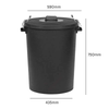 Coloured Outdoor Plastic Dustbin with Lockable Lid - 110 Litre