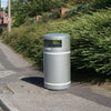 Galvanised Steel External Litter Bin - 95 Litre