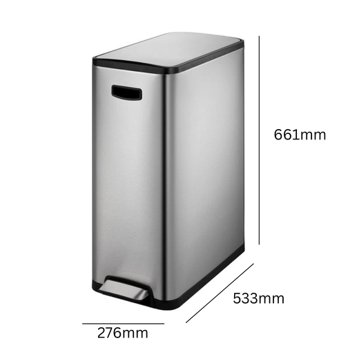 EcoSlim 2x20-Litre Foot Pedal Recycling Bin