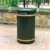 Circular Fluted Open Top Litter Bin - 84 Litres