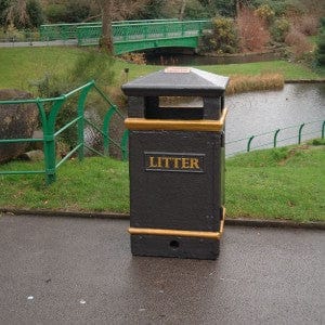 Glass Fibre Composite Outdoor Litter Bin - 112 litre