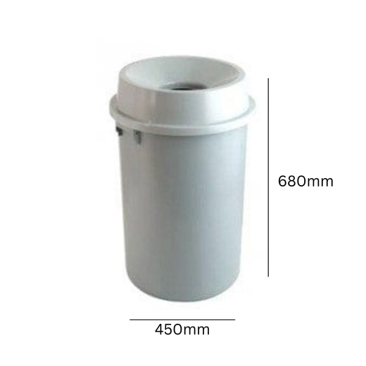 Open Top Plastic Litter Bin - 60 Litre