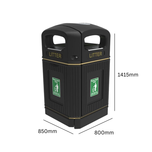 Heritage XL Outdoor Litter Bin - 240 Litres