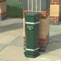 Hexagonal Cigarette Pedestal Bin - 9 Litre