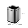 Laguna Open Top Matt Stainless Steel Litter Bin - 3 Sizes Available