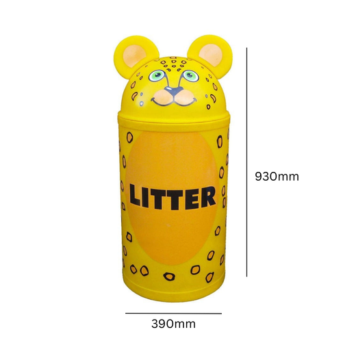 Animal Kingdom Leopard Litter Bin in 2 Sizes