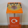 Box Cycle Novelty Lion Mixed Recycling Bin - 60 Litre