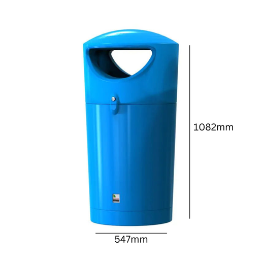 Metro Round Hooded Litter Bin - 120 Litre