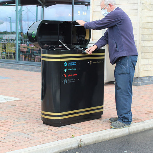 Outdoor Metropolitan Recycling Bin - 160 Litre