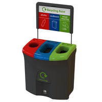 Mini Meridian Triple Opening Recycling Bin - 87 Litre