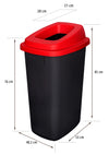 Large Durable Open Top Recycling Bin - 90 Litre