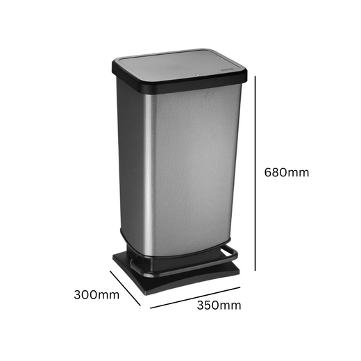 Carbon Finish Pedal Bin - 40 Litre