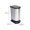 Rotho Paso Pedal Bin - 50 Litre