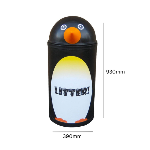 Animal Kingdom Penguin Litter Bin in 2 Sizes