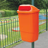 Post Mountable Polyethylene Litter Bin - 50 Litres