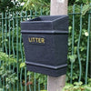 Post Mountable Open Top Litter Bin - 35 Litre