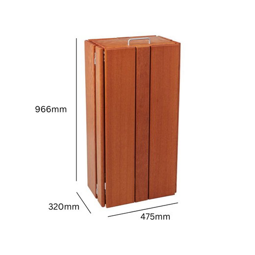 Rectangular Hardwood External Litter Bin - 100 Litre