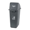 Large Plastic Push Lid Litter Bin - 60 Litre