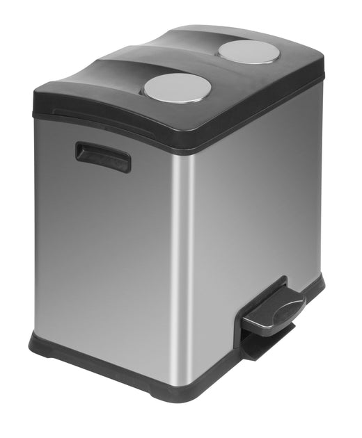 EKO Rejoice Recycling Pedal Bin with two compartments, equipped with a non-slip rubber base footing.