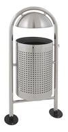 Round Tiltable Outdoor Litter Bin - 27 Litre