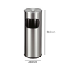 Stainless Steel Litter and Cigarette Bin - 9 Litre