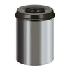 Stainless Steel Self Extinguishing Waste Paper Bin - 2 Sizes