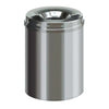 Stainless Steel Self Extinguishing Waste Paper Bin - 2 Sizes