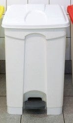 Step on Container with Coloured Lids - 70 Litre