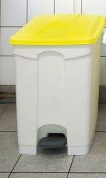 Step on Container with Coloured Lids - 70 Litre