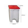 Step on Container with Coloured Lids - 70 Litre