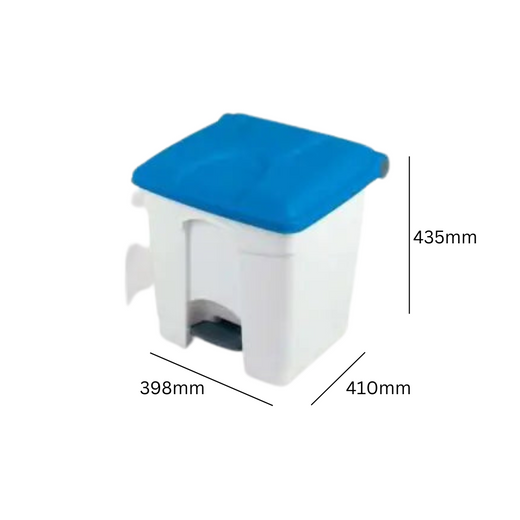 Step on Container with Coloured Lids - 30 Litre