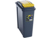 Recycling Bin with Coloured Lid and Choice of Sticker - 25 Litre