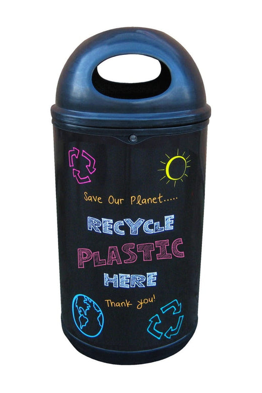 Colourful Blackboard Recycling Bin - 90 Litre