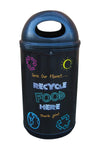 Colourful Blackboard Recycling Bin - 90 Litre