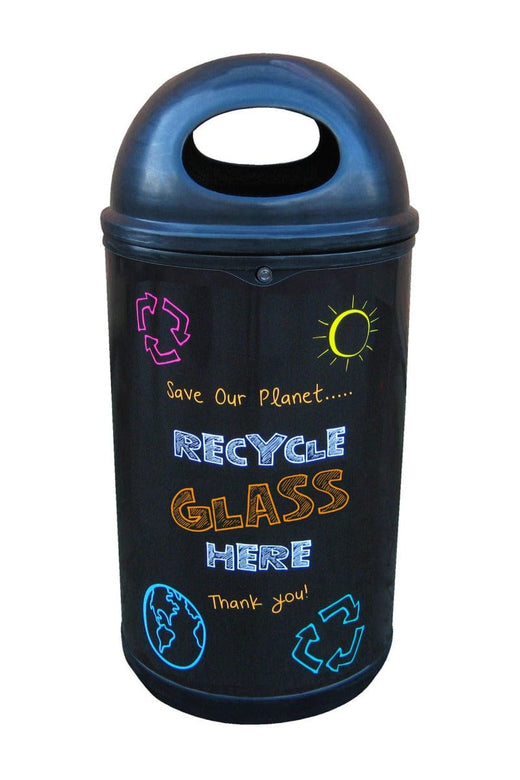 Colourful Blackboard Recycling Bin - 90 Litre