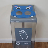 Box Cycle Novelty Hippo Cans Recycling Bin - 60 Litre