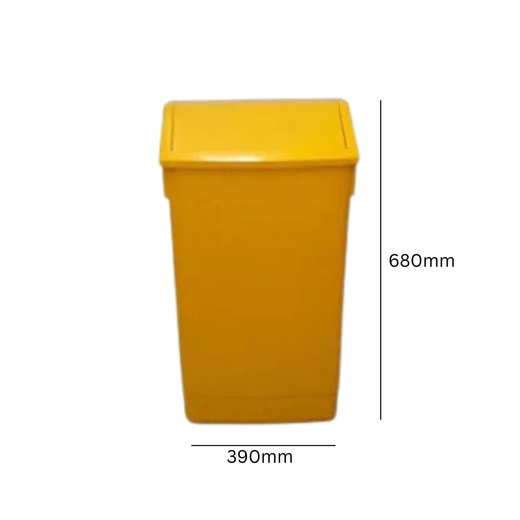 Coloured Flip Top with Recycling Sticker - 54 Litre