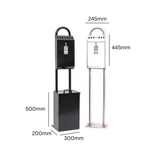 Floor Standing Cigarette Disposal Bin with Optional Litter Bin