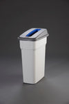 Slim Look Plastic Recycling Bin with Coloured Lids