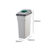 Slim Look Plastic Recycling Bin with Coloured Lids