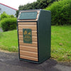 Timber Fronted Litter Bin - 105 Litres