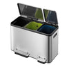 EcoCasa - 3 x 15 Litre Triple Compartment Recycling Bin