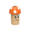 Novelty Mushroom Litter Bin with Optional Smiley Face - 60 Litre