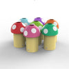 Novelty Mushroom Litter Bin with Optional Smiley Face - 60 Litre